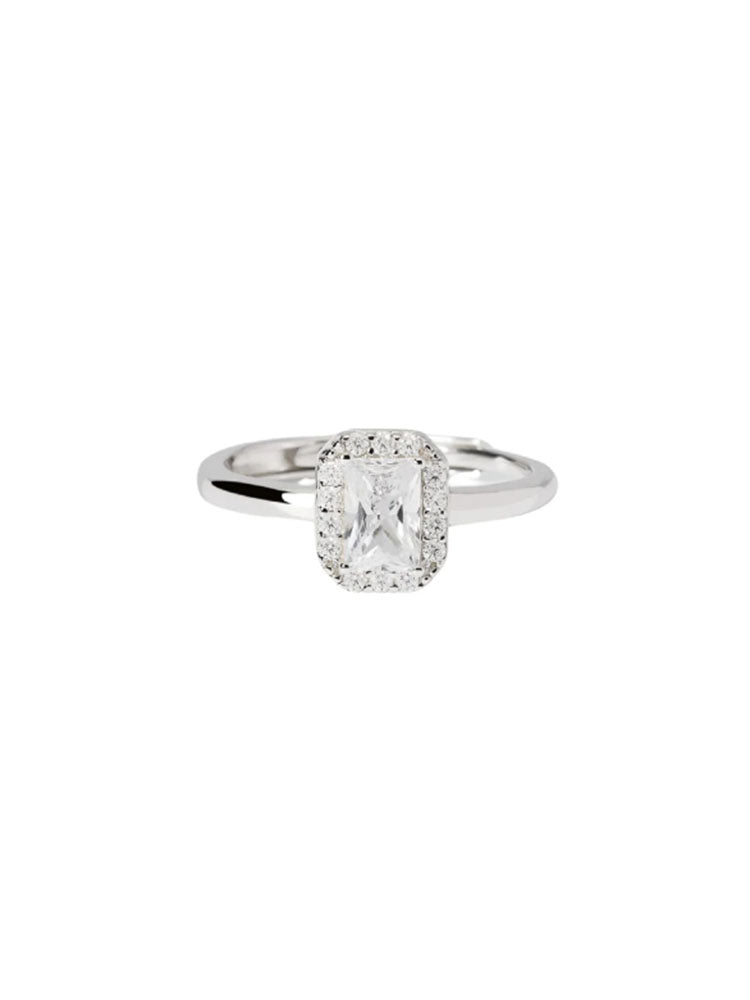 ANELLO DONNA COOL OR RETRO CON ZIRCONE TAGLIO OTTAGONALE IN ARGENTO MABINA