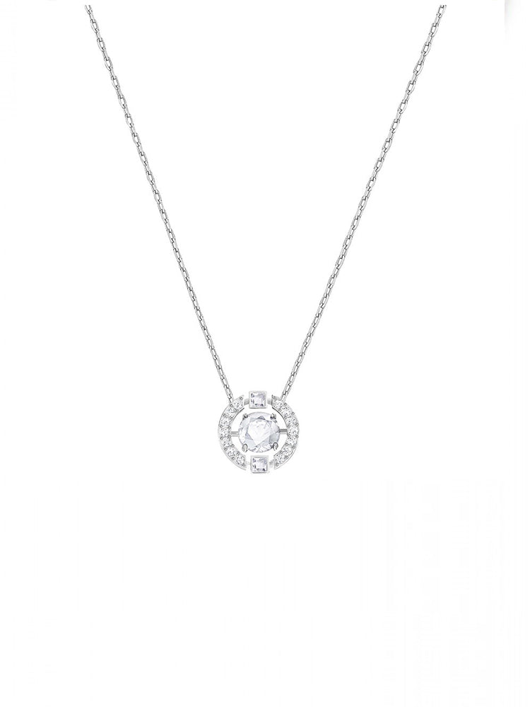 COLLANA DONNA SPARKLING DANCE ROUND, BIANCO SWAROVSKI