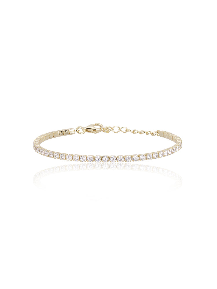 BRACCIALE DONNA TENNIS DORATO CON ZIRCONI MABINA GIOIELLI
