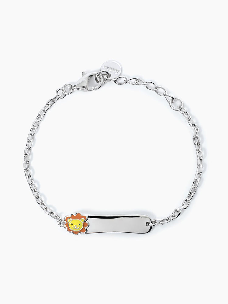 BRACCIALE BIMBO LION-TAG PERSONALIZZABILE IN ARGENTO CON LEONE MABINA GIOIELLI