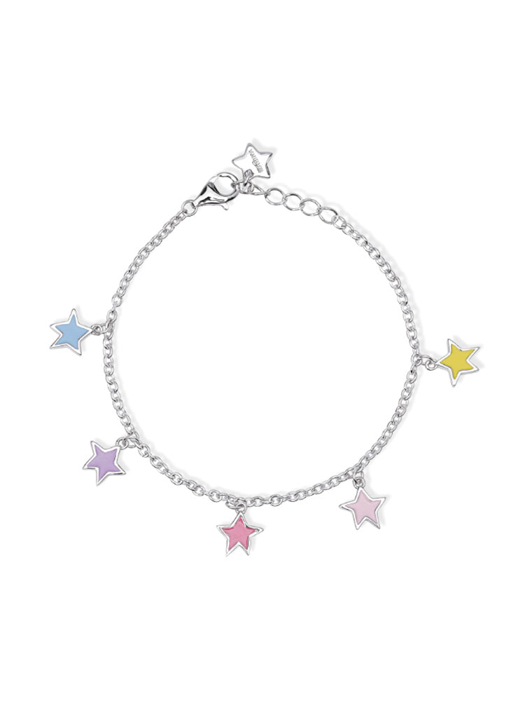 BRACCIALE BIMBA "STELLA STELLINA" CON STELLE SMALTATE IN ARGENTO MABINA GIOIELLI