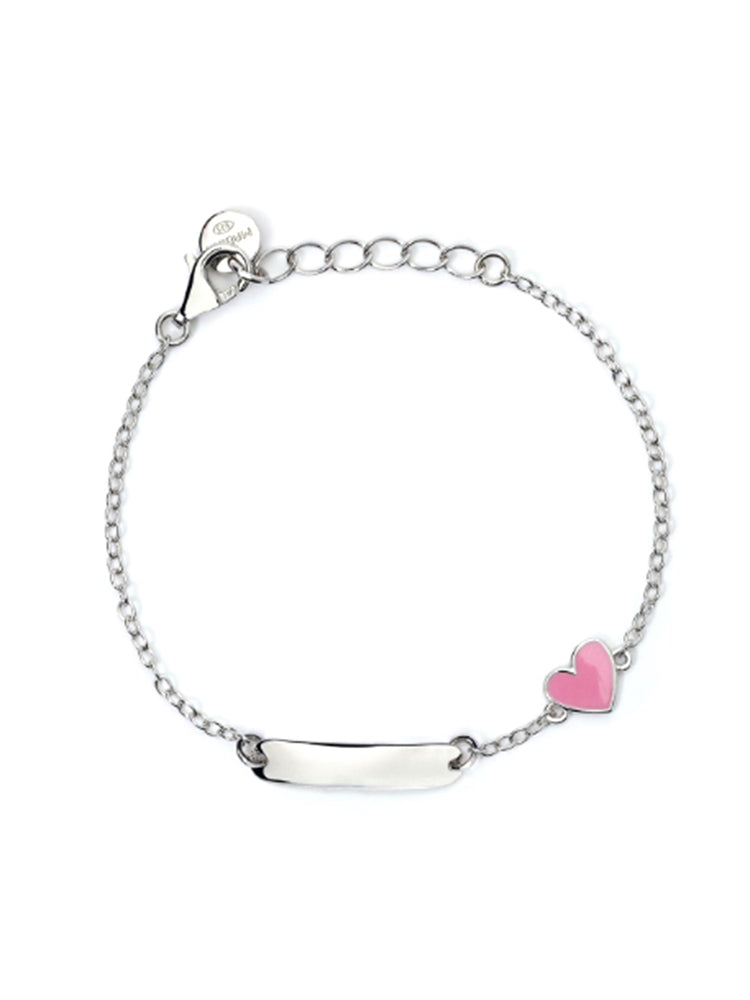 BRACCIALE BIMBA HEART PERSONALIZZABILE IN ARGENTO CON CUORICINO MABINA JUNIOR