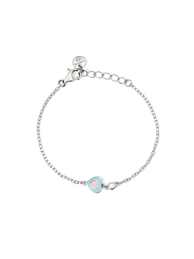 BRACCIALE BIMBA TVB IN ARGENTO CON CUORE CENTRALE MABINA GIOIELLI