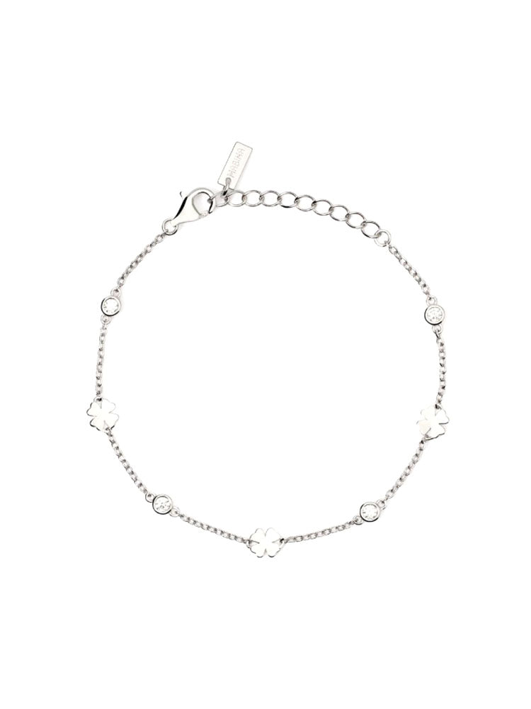 BRACCIALE DONNA SO LUCK IN ARGENTO CON QUADRIFOGLI MABINA GIOIELLI