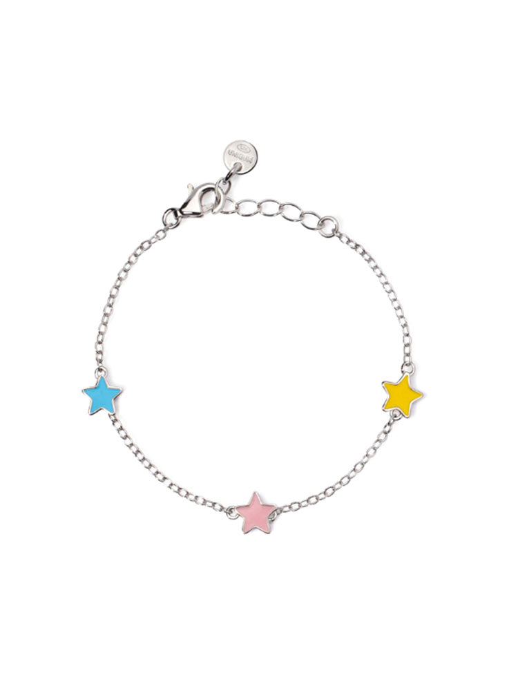 BRACCIALE BIMBA IN ARGENTO CON STELLINE SMALTATE MABINA GIOIELLI