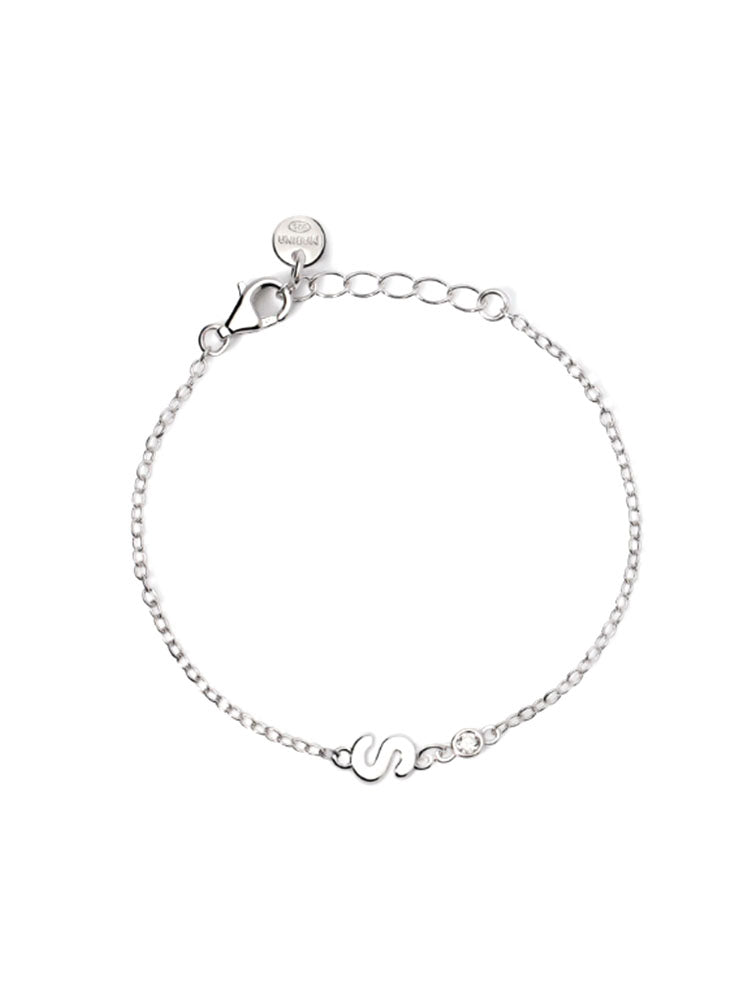 BRACCIALE NEONATO IN ARGENTO CON LETTERA S MABINA GIOIELLI