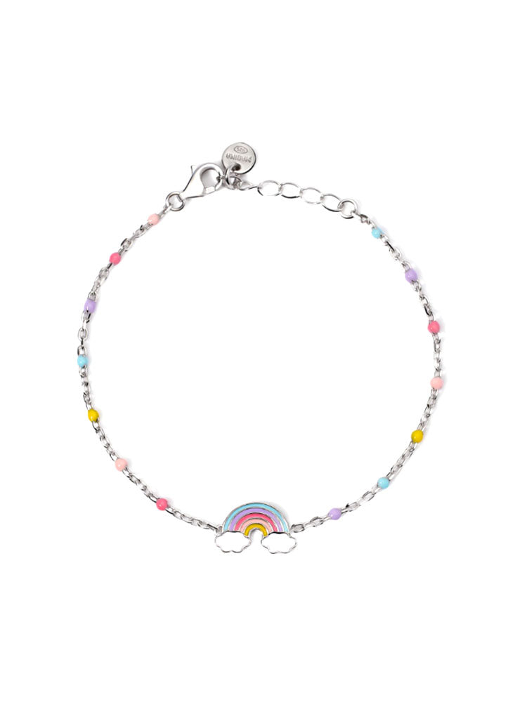 BRACCIALE BIMBA IN ARGENTO CON ARCOBALENO SMALTATO MABINA GIOIELLI