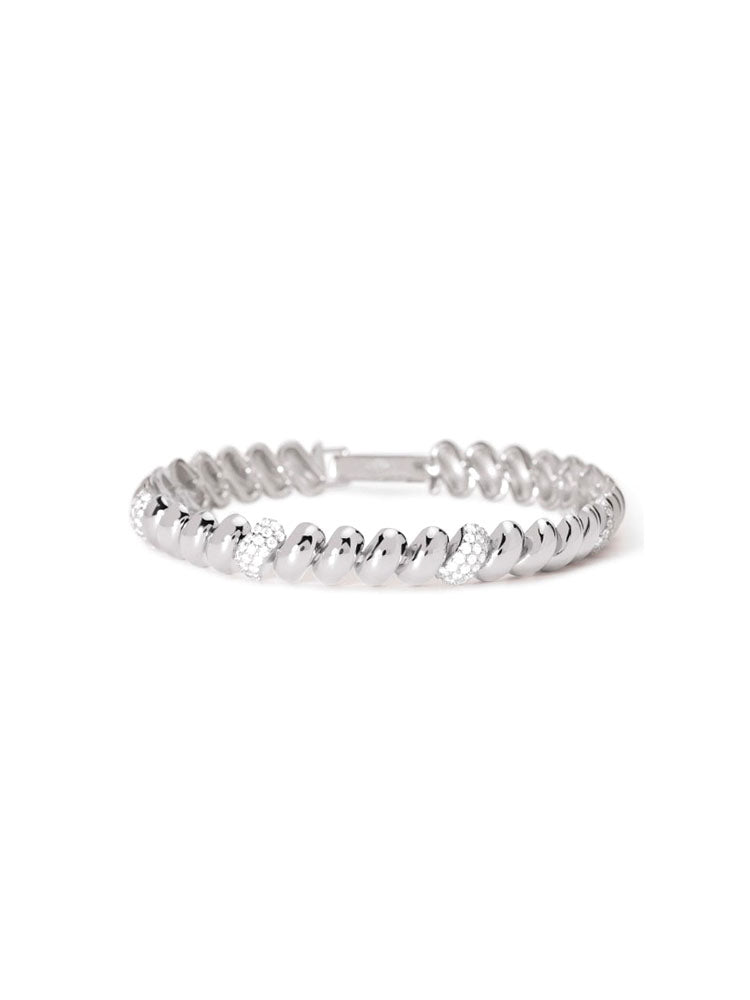 BRACCIALE DONNA IN ARGENTO MAGLIA SAN MARCO CON ZIRCONI MABINA