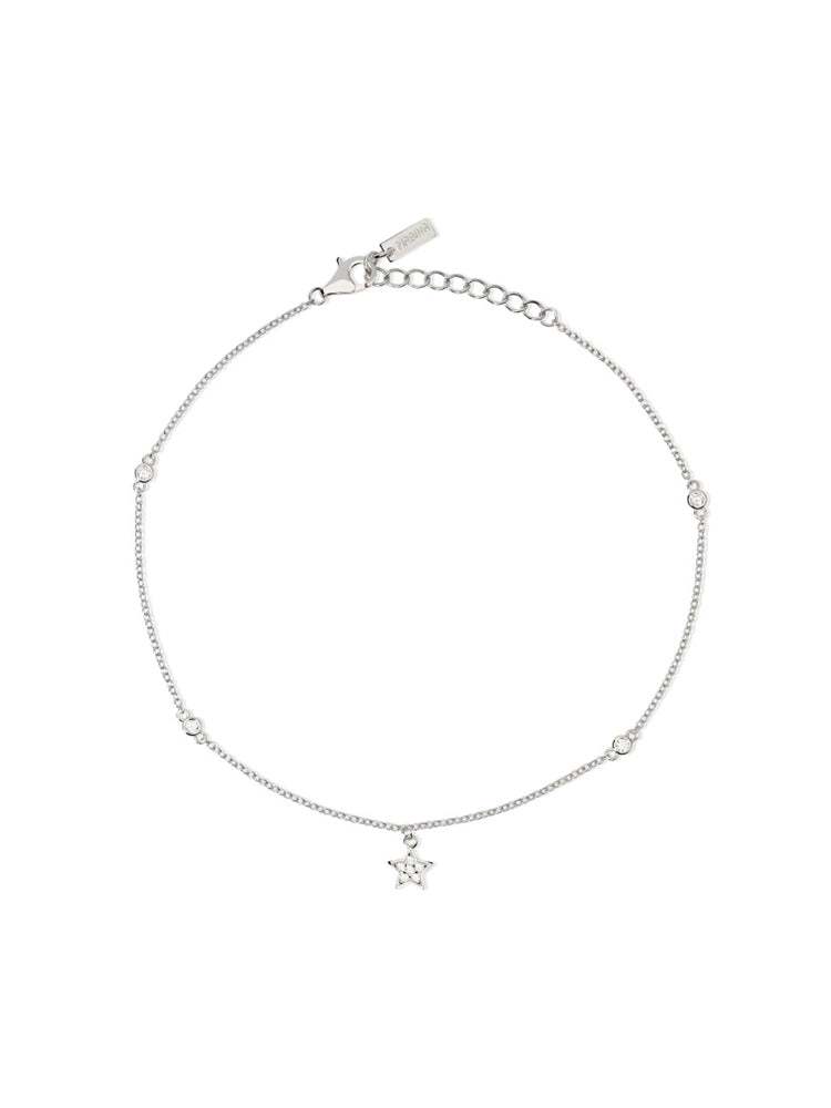CAVIGLIERA DONNA IN ARGENTO CON STELLINA PENDENTE MABINA GIOIELLI