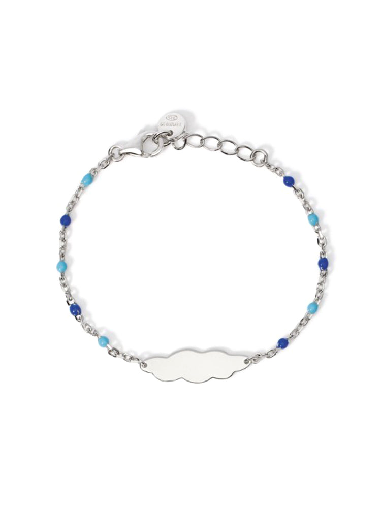 BRACCIALE BIMBO MULTICOLOR CON TARGHETTA PERSONALIZZABILE MABINA GIOIELLI