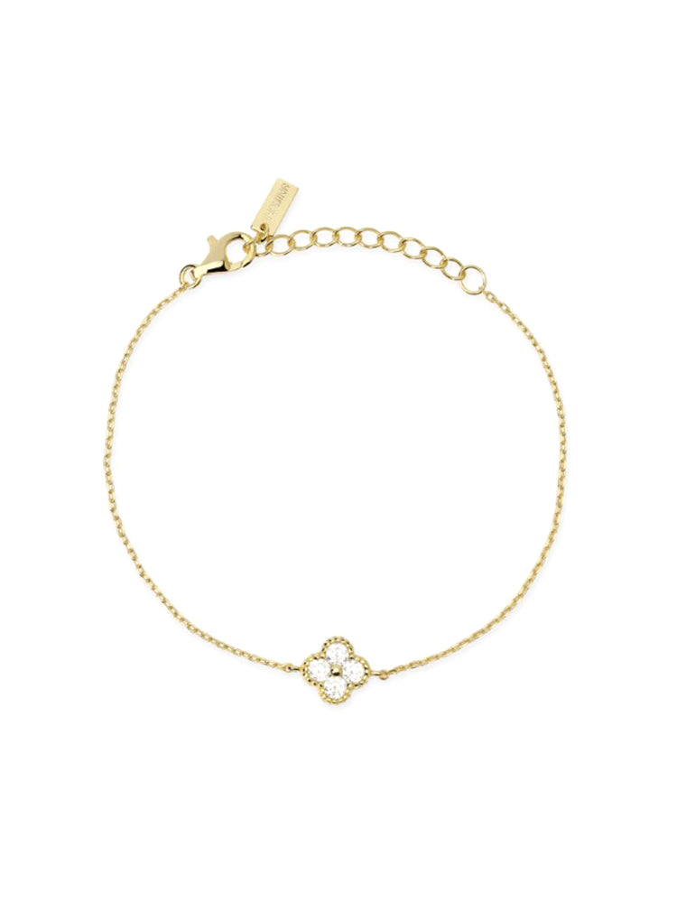 BRACCIALE DONNA JASMINE IN ARGENTO DORATO CON FIORE CENTRALE MABINA GIOIELLI