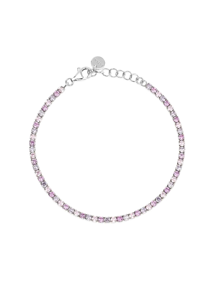 BRACCIALE BIMBA TENNIS IN ARGENTO CON ZIRCONI ROSA MABINA GIOIELLI