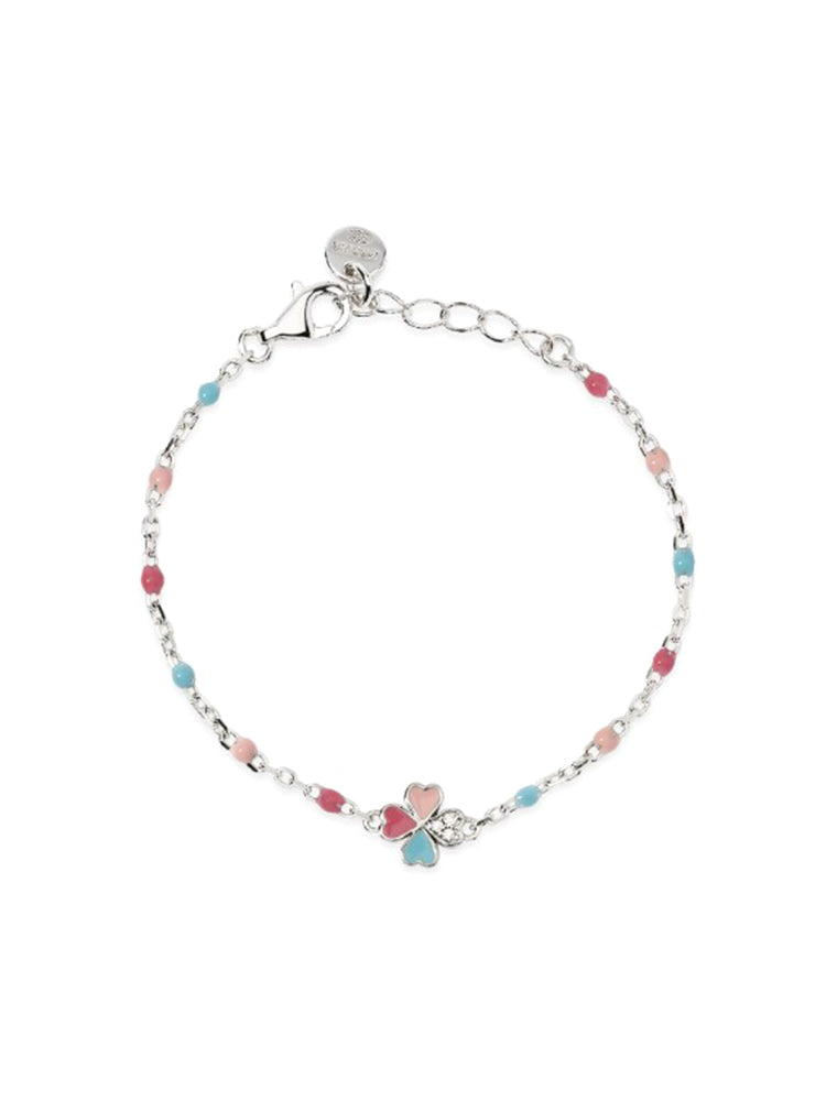 BRACCIALE BIMBA MULTICOLOR CON QUADRIFOGLIO SMALTATO MABINA GIOIELLI