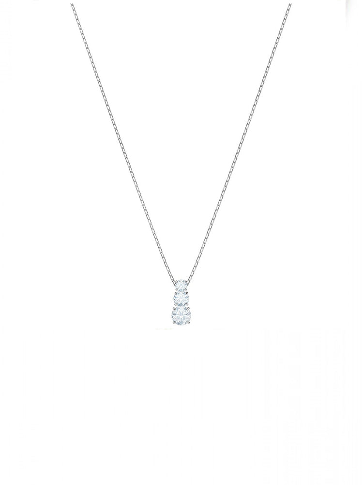 COLLANA DONNA ATTRACT TRILOGY ROUND CON PENDENTE BIANCO, SWAROVSKI