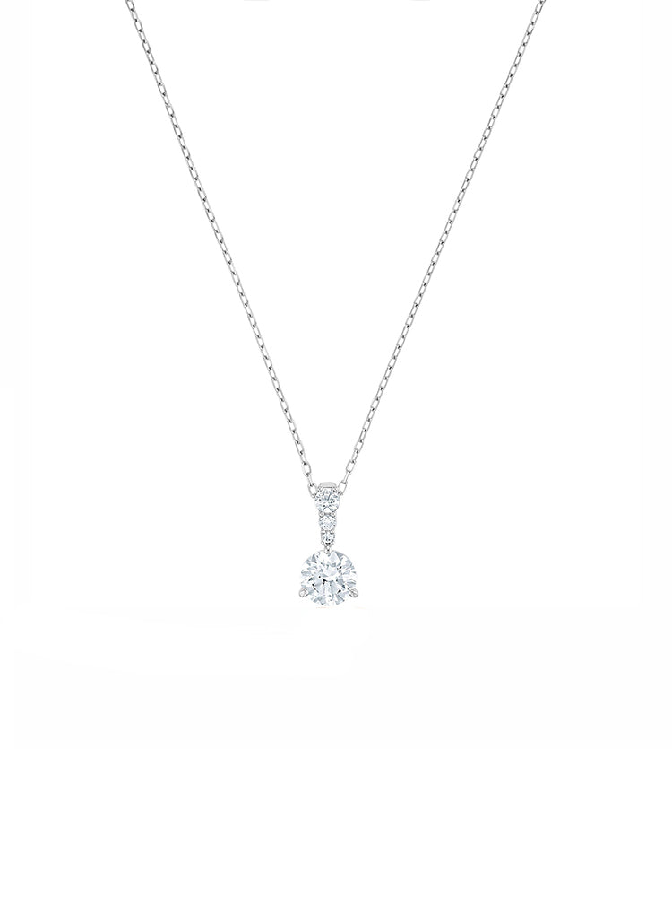COLLANA DONNA PENDENTE SOLITARIO BIANCO SWAROVSKI