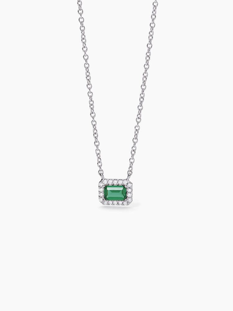 COLLANA DONNA COOL OR RÉTRO? IN ARGENTO E SMERALDO SINTETICO MABINA GIOIELLI
