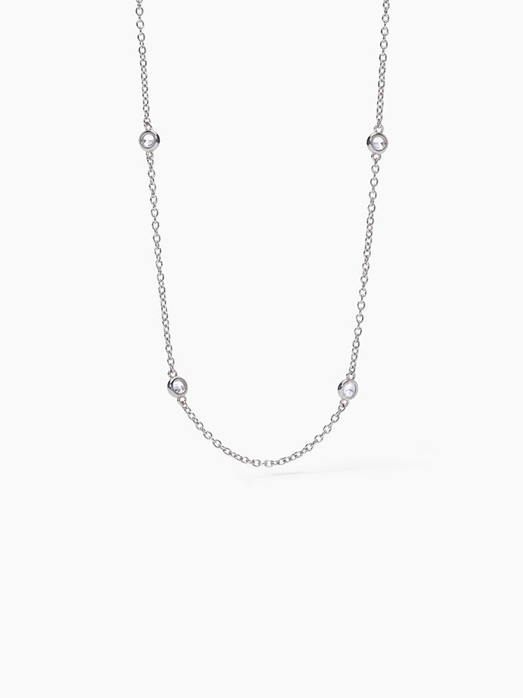 COLLANA DONNA SPOTLIGHT GIROCOLLO IN ARGENTO E ZIRCONI MABINA GIOIELLI