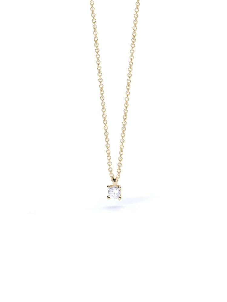 GIROCOLLO DONNA CON PUNTO LUCE COLOR ORO GIALLO SHINY MABINA GIOIELLI