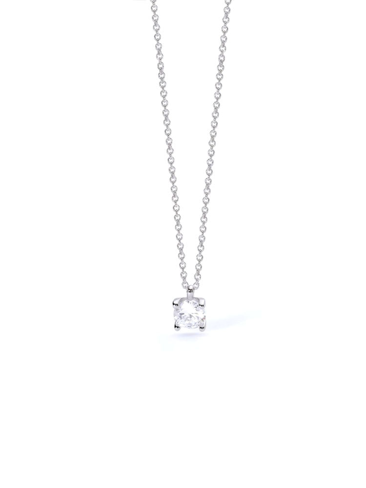 GIROCOLLO DONNA IN ARGENTO CON CATENA E PUNTO LUCE SHINY MABINA GIOIELLI