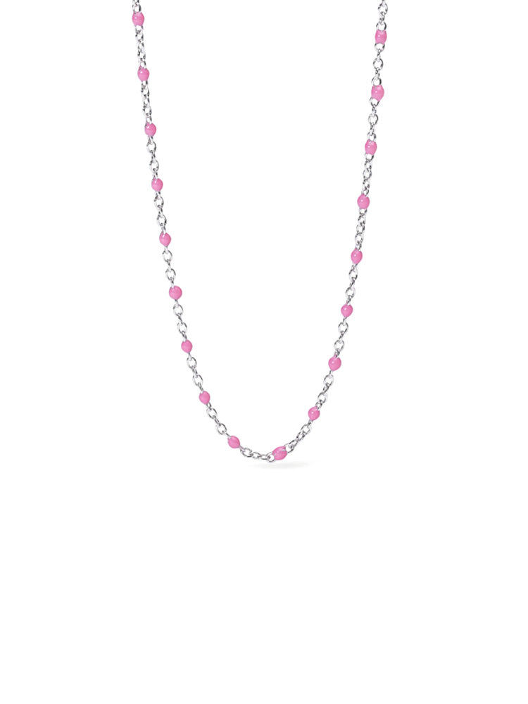 COLLANA BIMBA "CANDY" IN ARGENTO CON INSERTI SMATATI ROSA MABINA GIOIELLI