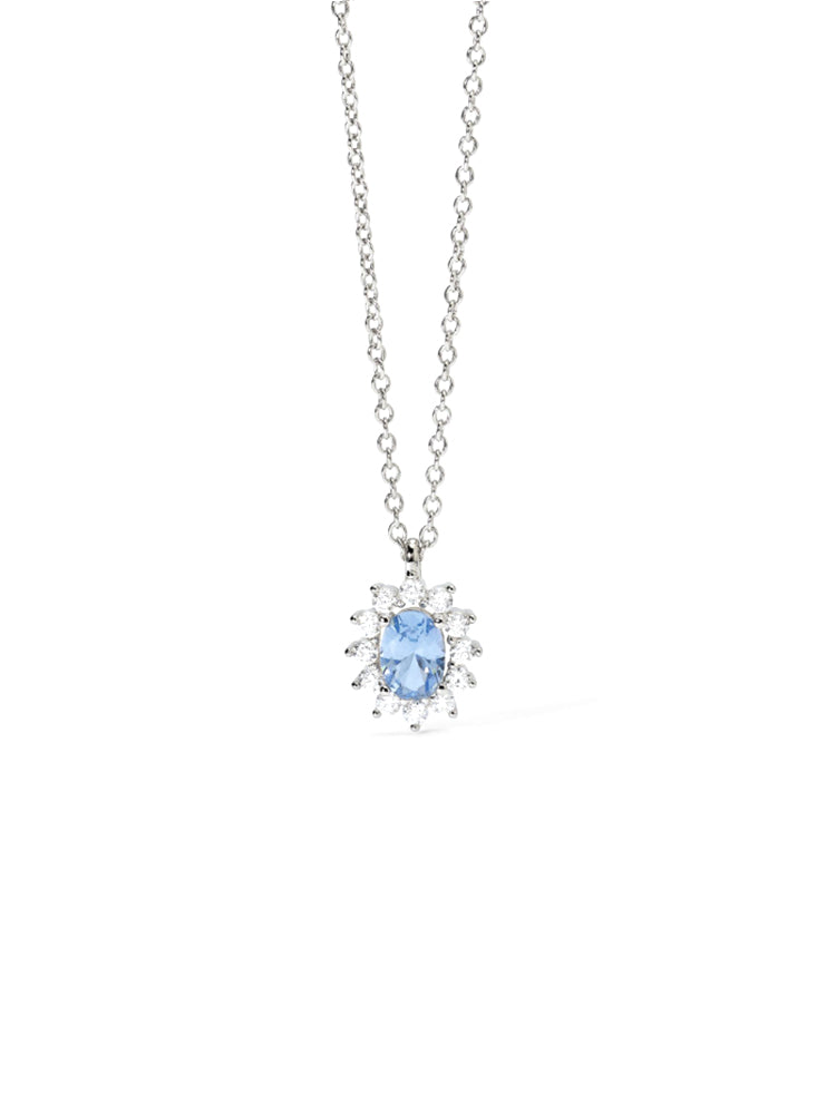 COLLANA DONNA COOL OR RÉTRO? IN ARGENTO CON ACQUAMARINA SINTETICA MABINA GIOIELLI