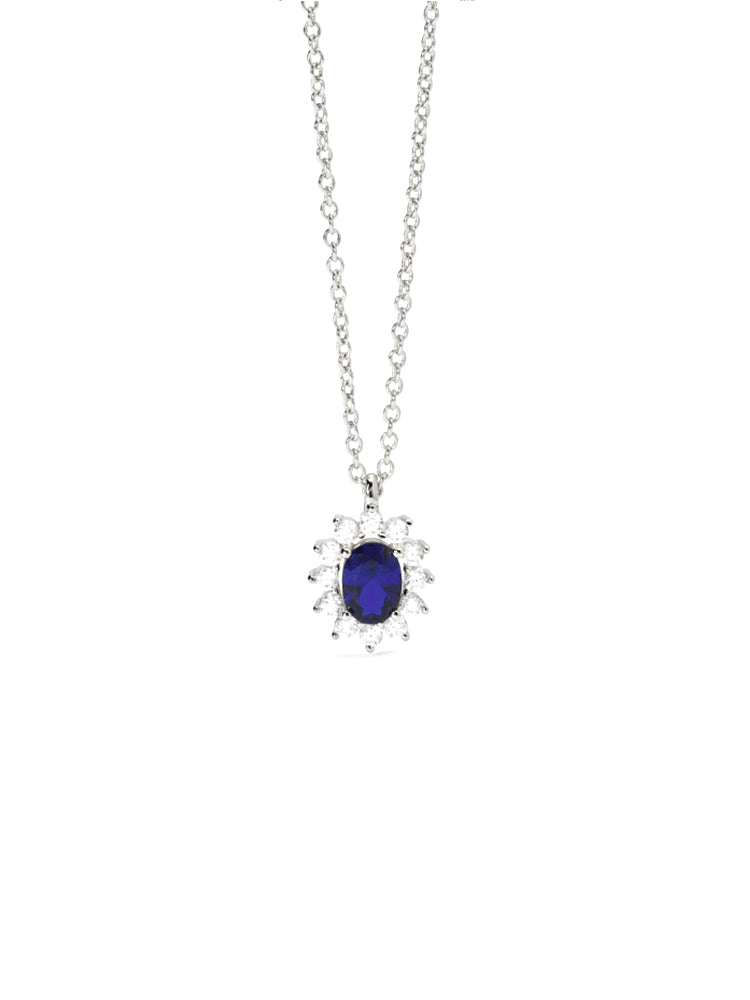 COLLANA DONNA COOL OR RÉTRO? IN ARGENTO CON ZAFFIRO SINTETICO MABINA GIOIELLI