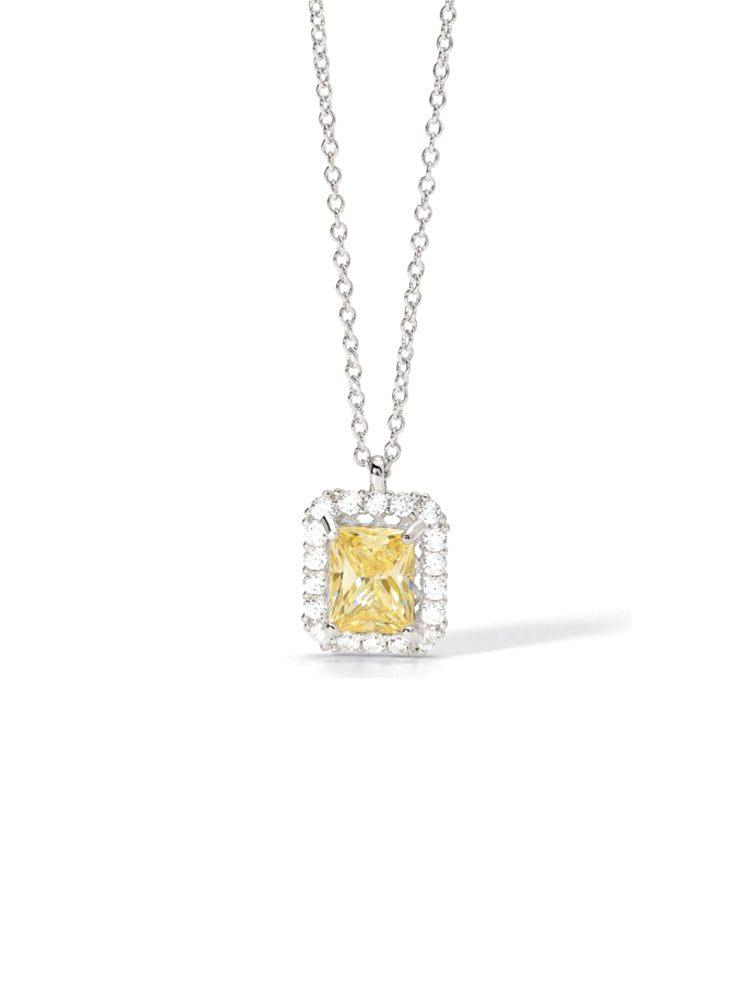 COLLANA DONNA DESIDERIO INFINITO IN ARGENTO CON ZIRCONE LEMON MABINA GIOIELLI