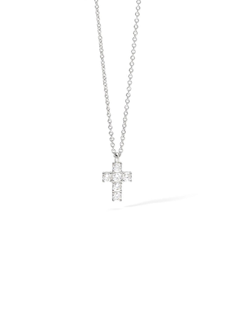 COLLANA DONNA CROCE DEL SUD IN ARGENTO CON CIONDOLO CROCE E ZIRCONI