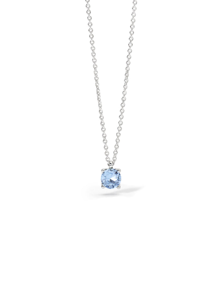 COLLANA DONNA SHINY IN ARGENTO CON ACQUAMARINA SINTETICA MABINA GIOIELLI