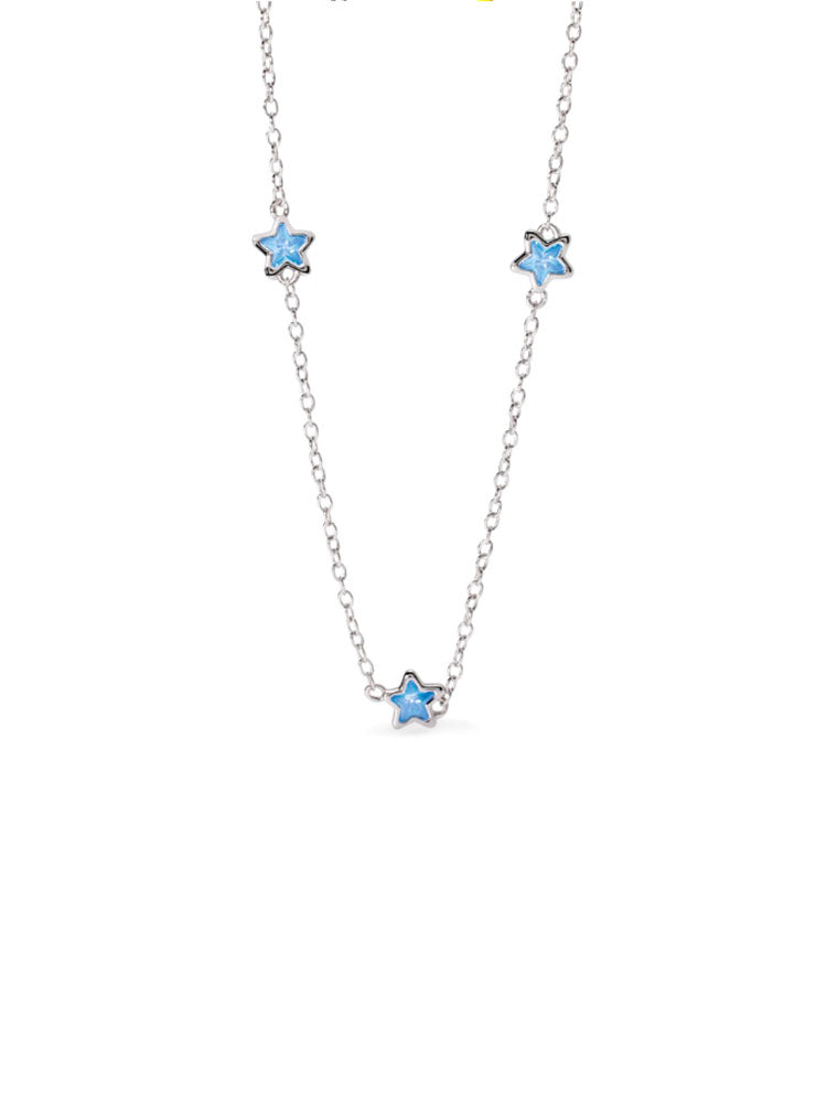 COLLANA BAMBINA IN ARGENTO CON STELLINE BLU MABINA GIOIELLI
