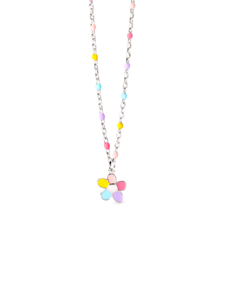 COLLANA BAMBINA IN ARGENTO CON PENDENTE A FORMA DI FIORE MABINA JUNIOR