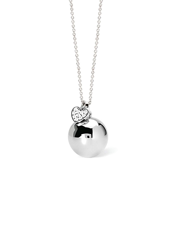 COLLANA DONNA IN ARGENTO CON CIONDOLO CHIAMA ANGELI E ZIRCONI MABINA