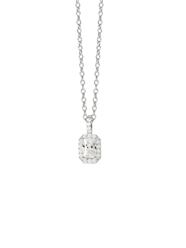COLLANA DONNA COOL OR RETRO CON ZIRCONE TAGLIO OTTAGONALE BIANCO MABINA