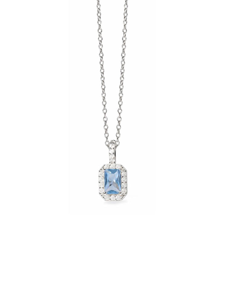 COLLANA DONNA IN ARGENTO CON ACQUAMARINA SINTETICA MABINA GIOIELLI