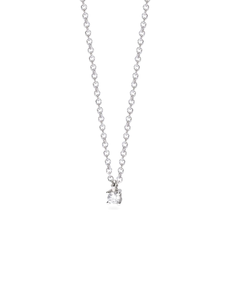 COLLANA DONNA PUNTO LUCE IN ARGENTO CON DIAMANTE LAB-GROWN MABINA GIOIELLI