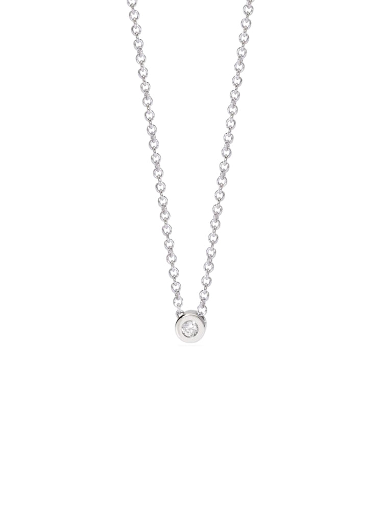 COLLANA DONNA PUNTO LUCE IN ARGENTO CON DIAMANTE LAB-GROWN MABINA GIOIELLI