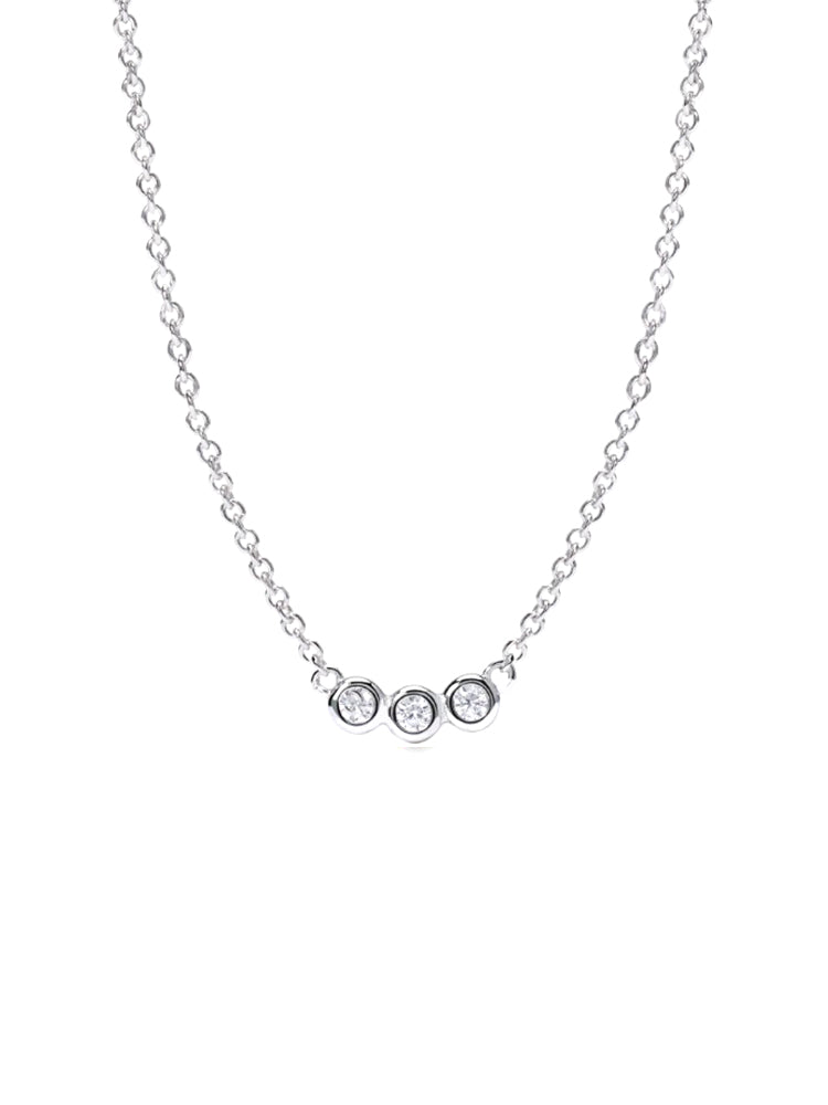 COLLANA DONNA TRILOGY IN ARGENTO CON DIAMANTI LAB-GROWN MABINA GIOIELLI