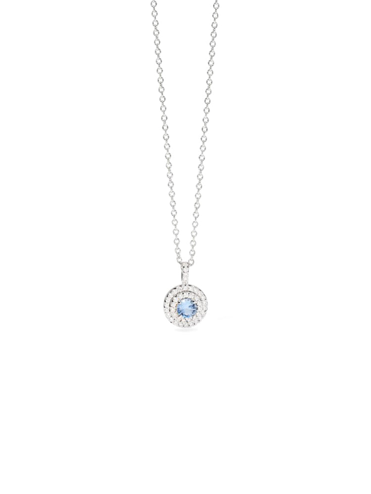 COLLANA DONNA CON ACQUAMARINA SINTETICA PENDENTE MABINA GIOIELLI