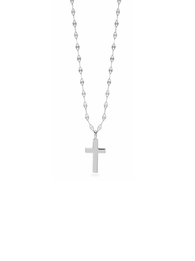 COLLANA DONNA IN ARGENTO CON CROCE PENDENTE MABINA GIOIELLI