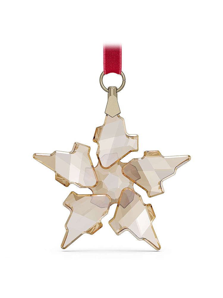 DECORAZIONE NATALIZIA STELLA DI NATALE PICCOLA COLOR ORO SWAROVSKI
