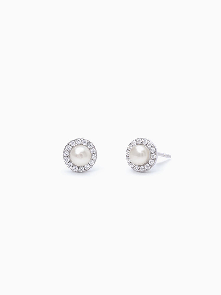 ORECCHINI DONNA MILANESIENNE IN ARGENTO CON PERLE COLTIVATE MABINA GIOIELLI