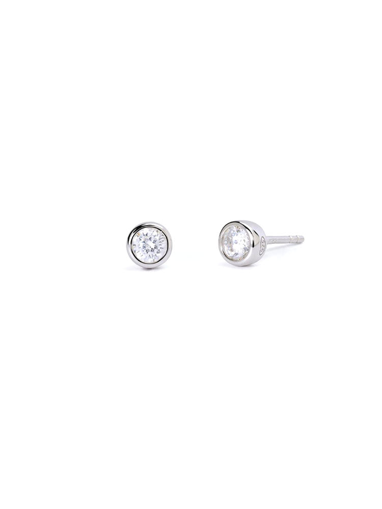 ORECCHINI DONNA PUNTO LUCE IN ARGENTO TAGLIO ROTONDO SHINY MABINA GIOIELLI