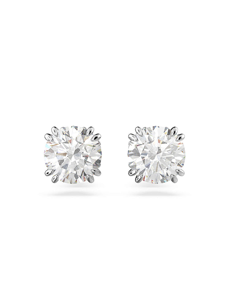 ORECCHINI DONNA CONSTELLA A LOBO PUNTO LUCE, TAGLIO TONDO, BIANCHI, PLACCATI RODIO SWAROVSKI