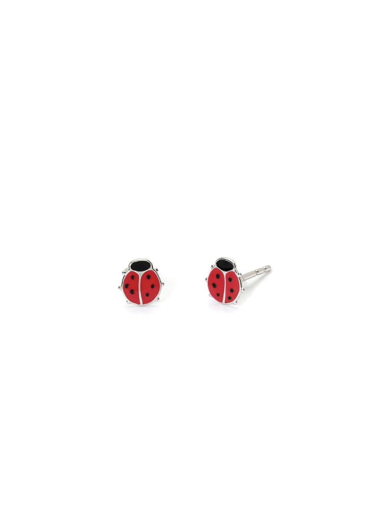 ORECCHINI BIMBA FORTUNELLA IN ARGENTO CON COCCINELLA MABINA GIOIELLI