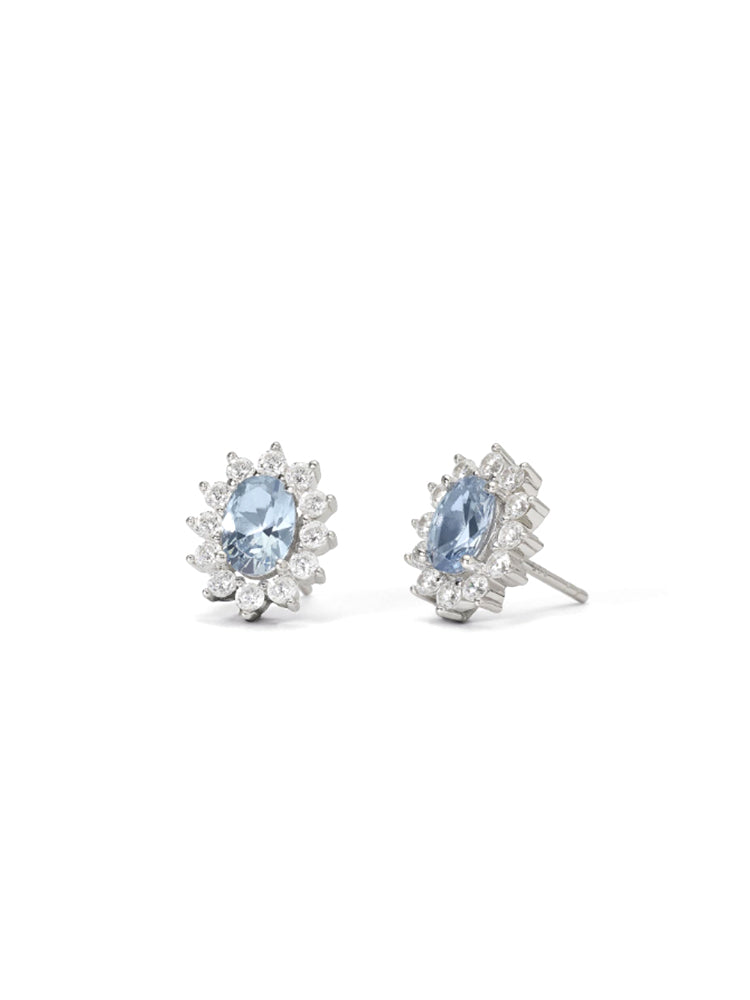 ORECCHINI DONNA COOL OR RÉTRO? IN ARGENTO CON ACQUAMARINA SINTETICA MABINA GIOIELLI