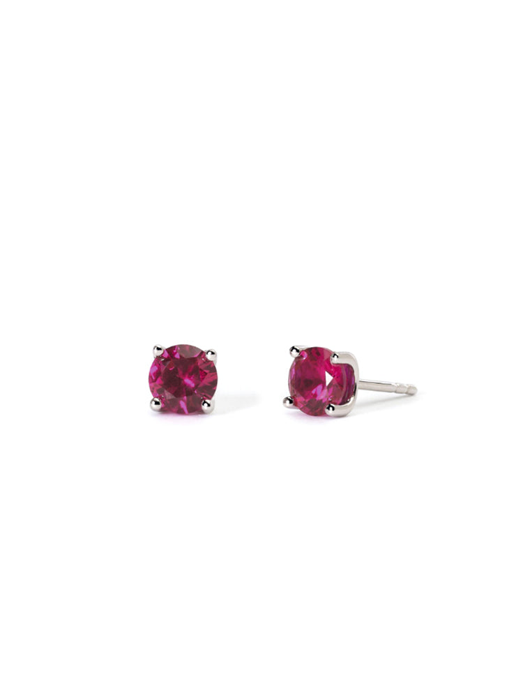 ORECCHINI DONNA SHINY IN ARGENTO CON RUBINI SINTETICI MABINA GIOIELLI
