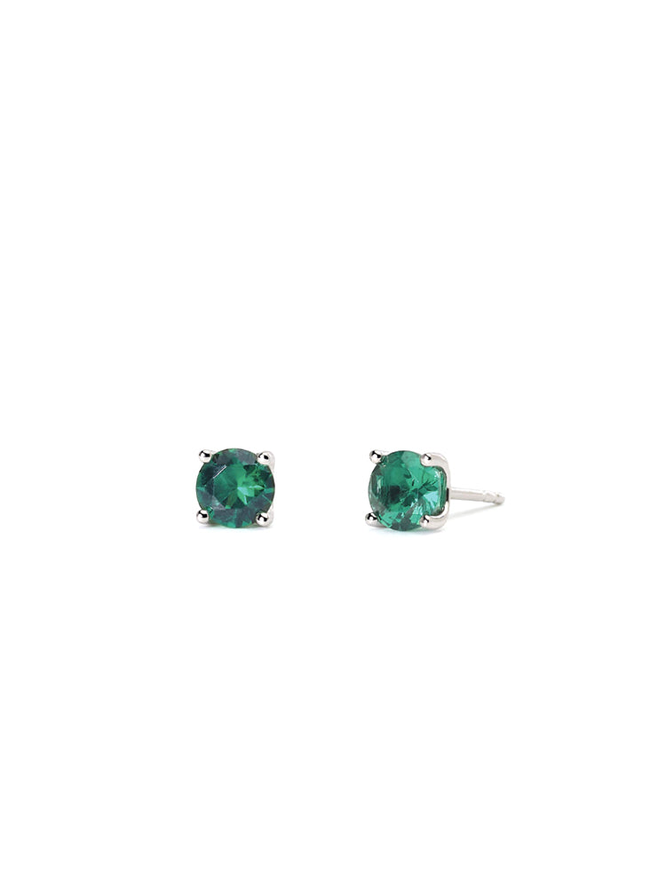 ORECCHINI DONNA SHINY IN ARGENTO CON SMERALDI SINTETICI MABINA GIOIELLI