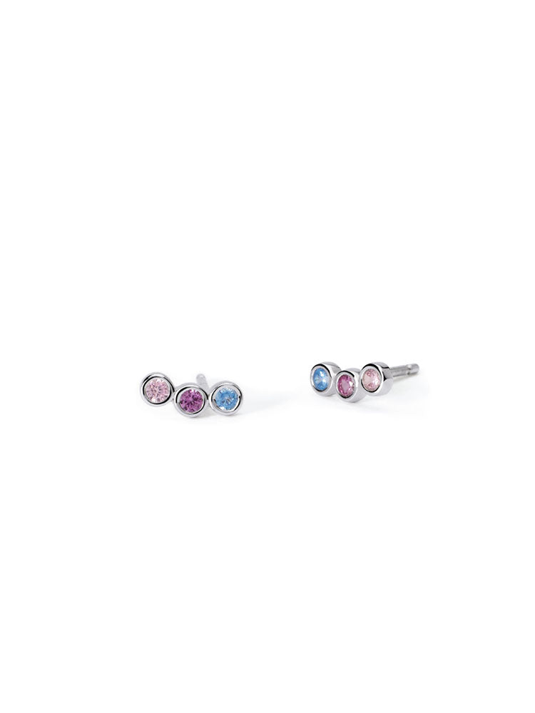 ORECCHINI DONNA IN ARGENTO CON ZIRCONI MULTICOLOR MABINA GIOIELLI