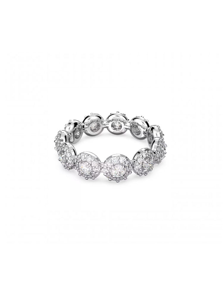 ANELLO DONNA UNA ANGELIC TAGLIO ROUND BIANCO PLACCATO RODIO MISURA 60 SWAROVSKI