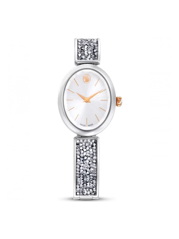 OROLOGIO DONNA CRYSTAL ROCK OVAL FABBRICATO IN SVIZZERA, BRACCIALE DI METALLO, BIANCO, ACCIAIO INOSSIDABILE
SWAROVSKI